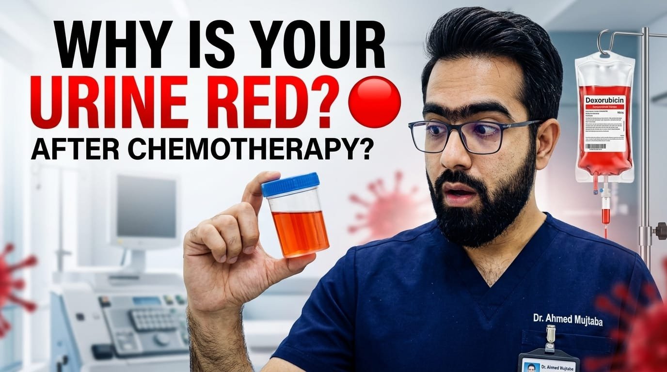 Dr. Ahmed Mujtaba explaining why doxorubicin turn your urine RED ?